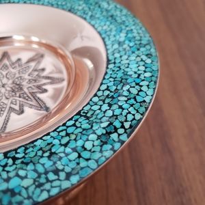 Copper & Turquoise Candy Dish